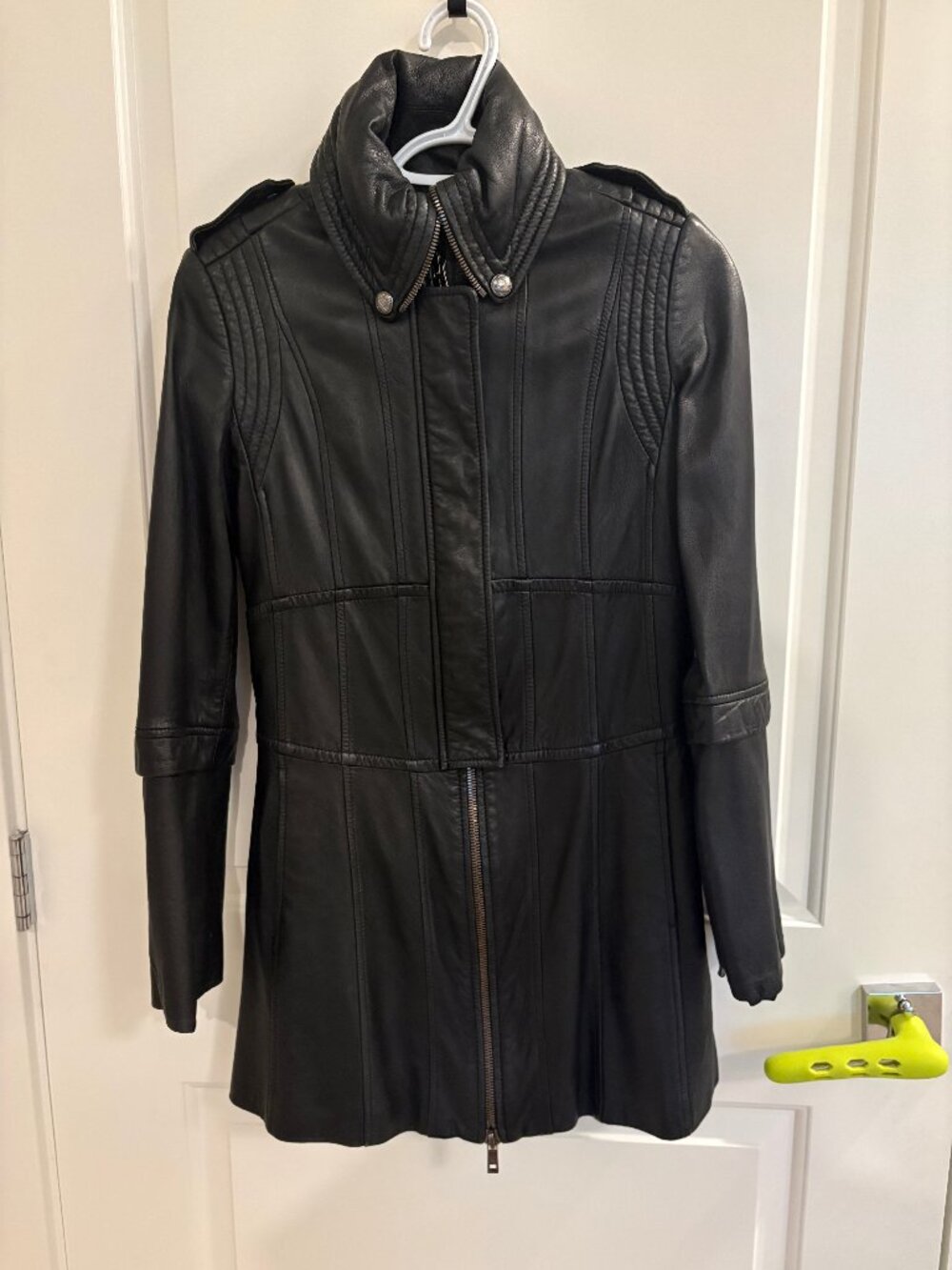 Andrew Marc Vintage Leather Moto Coat